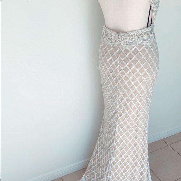 Elegant Beaded Lace Ball Gown Wedding Dress - Picture 4 of 10